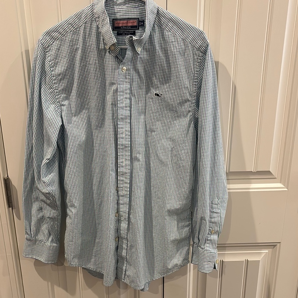 Vineyard Vines Blue Casual Button Down Shirt